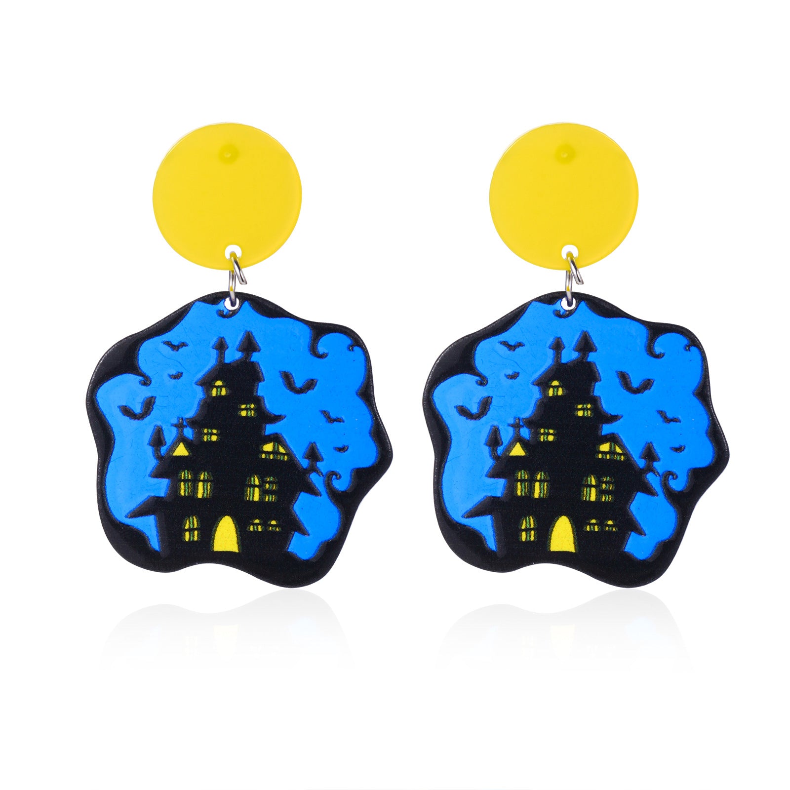 Wholesale  Acrylic Pumpkin Ghost Skull Drop Earrings For Women Party Wear Jewelry Accessory Gift Boutique Resale