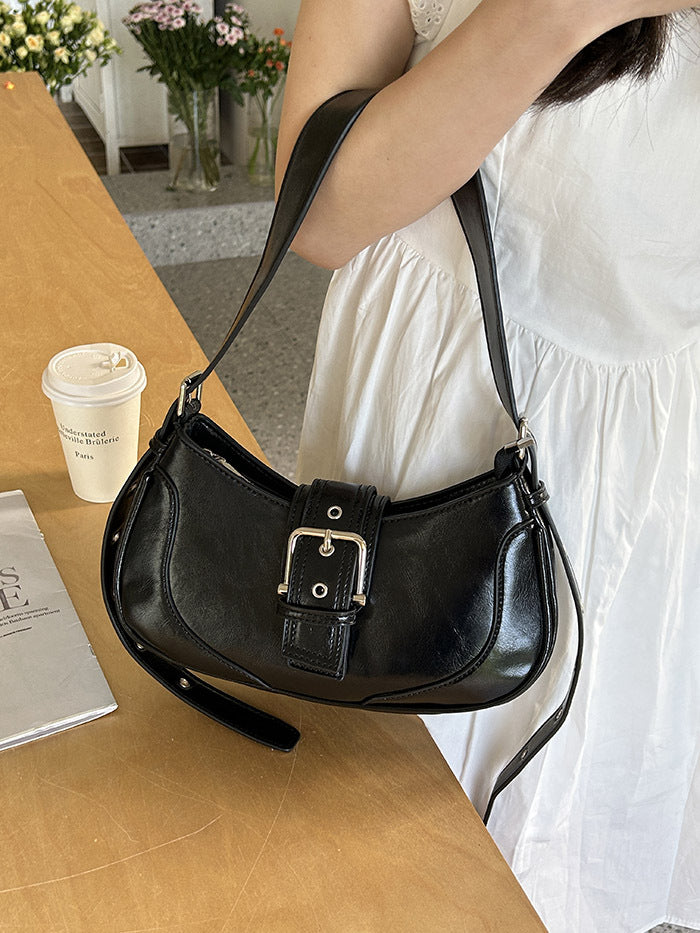 Wholesale Vintage Babes Underarm Textured Crescent Shoulder Bag