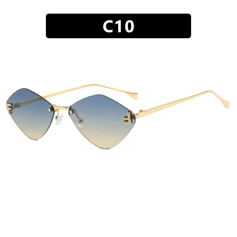 Wholesale Frameless diamond sunglasses