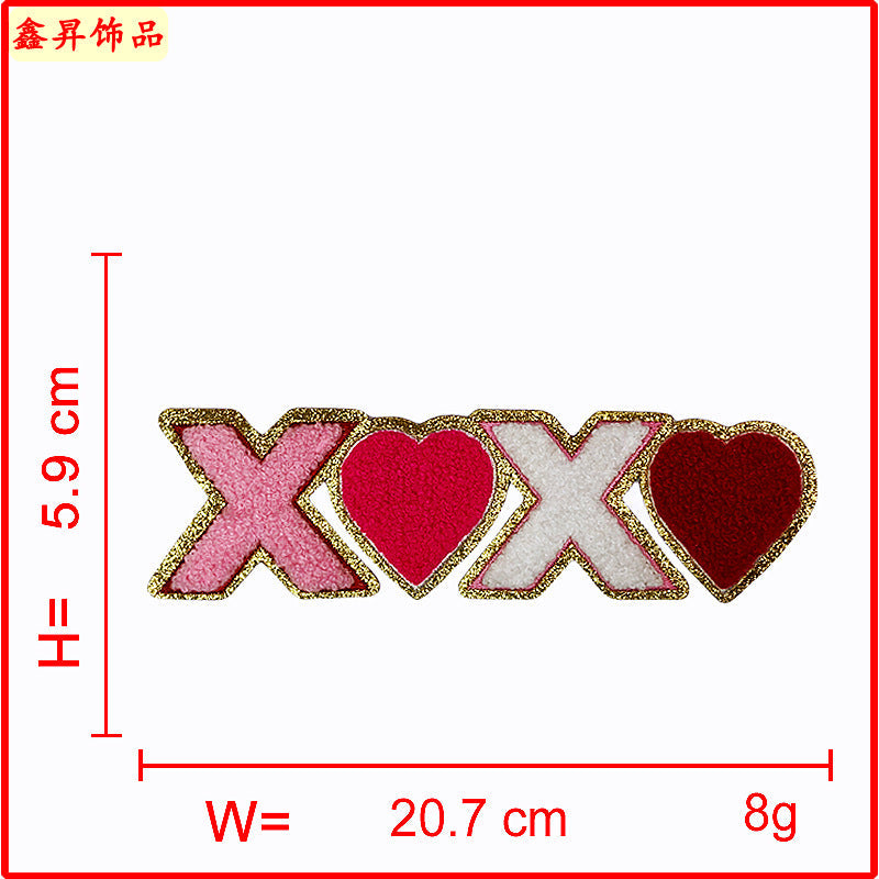 Wholesale English Letter Cloth Stickers Embroidered Clothing Accessories Patches