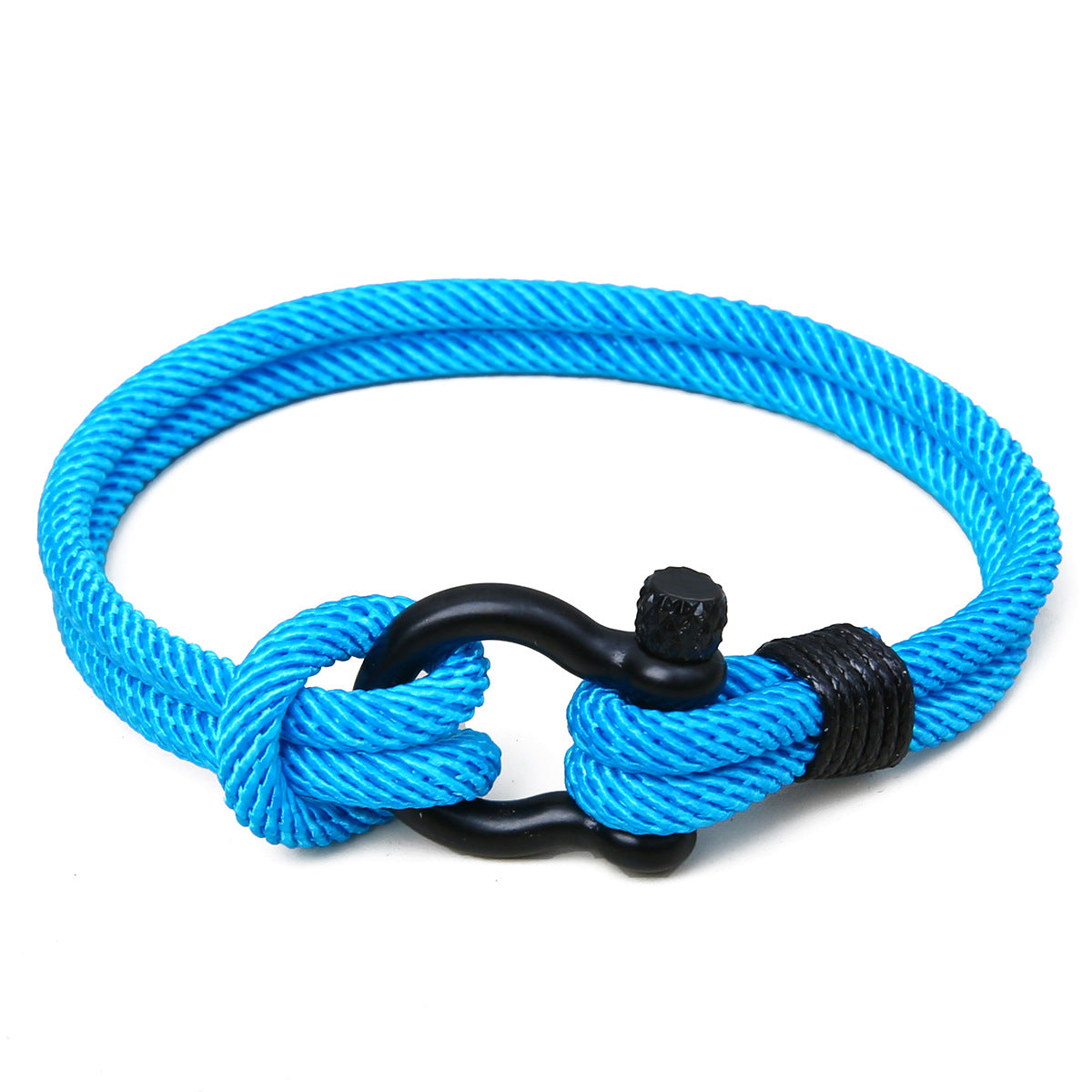 Wholesale Braided Stainless Steel Horseshoe Buckle Men's Bracelet