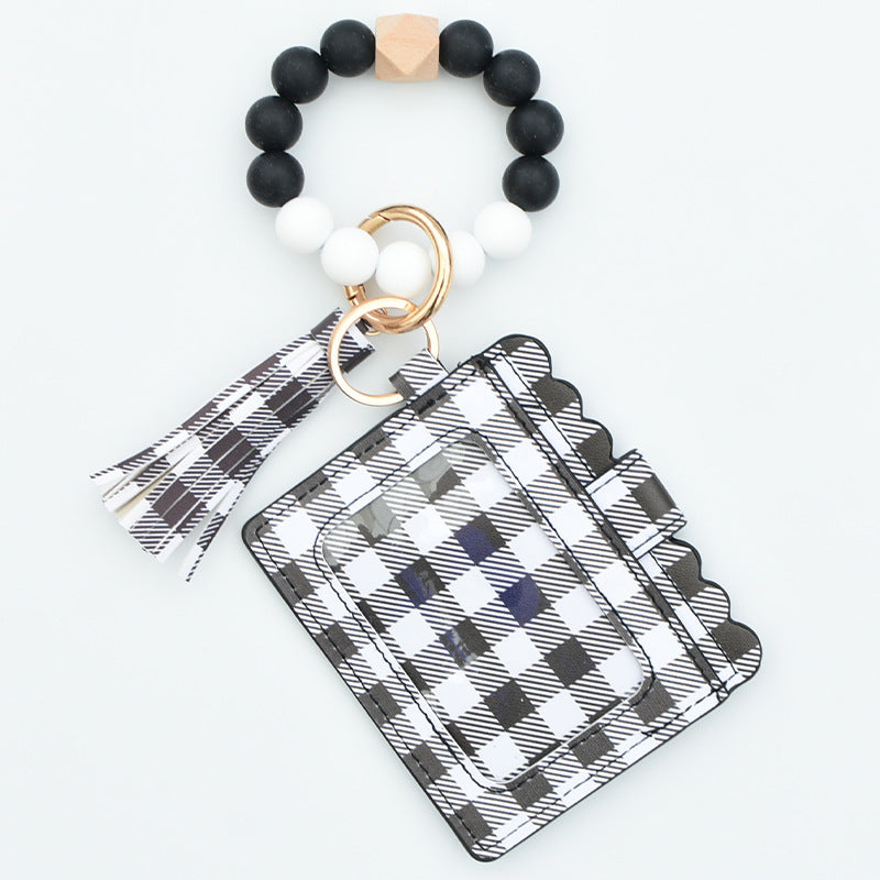 Nuevo titular de color al por mayor Silicona de muñeca con cuentas de silicona