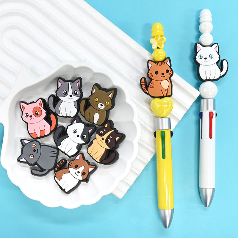 Wholesale Random 100pcs Product Cat Creative Ballpoint Pen Focal Beads