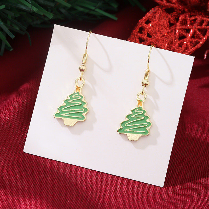 Wholesale Christmas snowflake candy bell reindeer earrings
