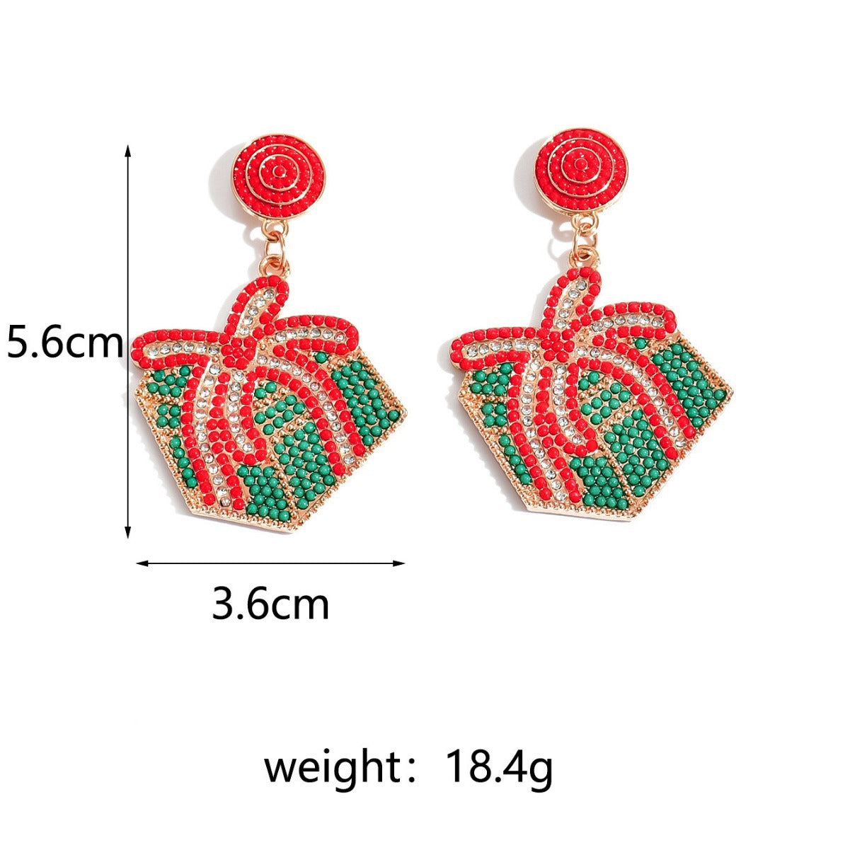 Wholesale Cartoon Christmas Alloy Diamond Earrings