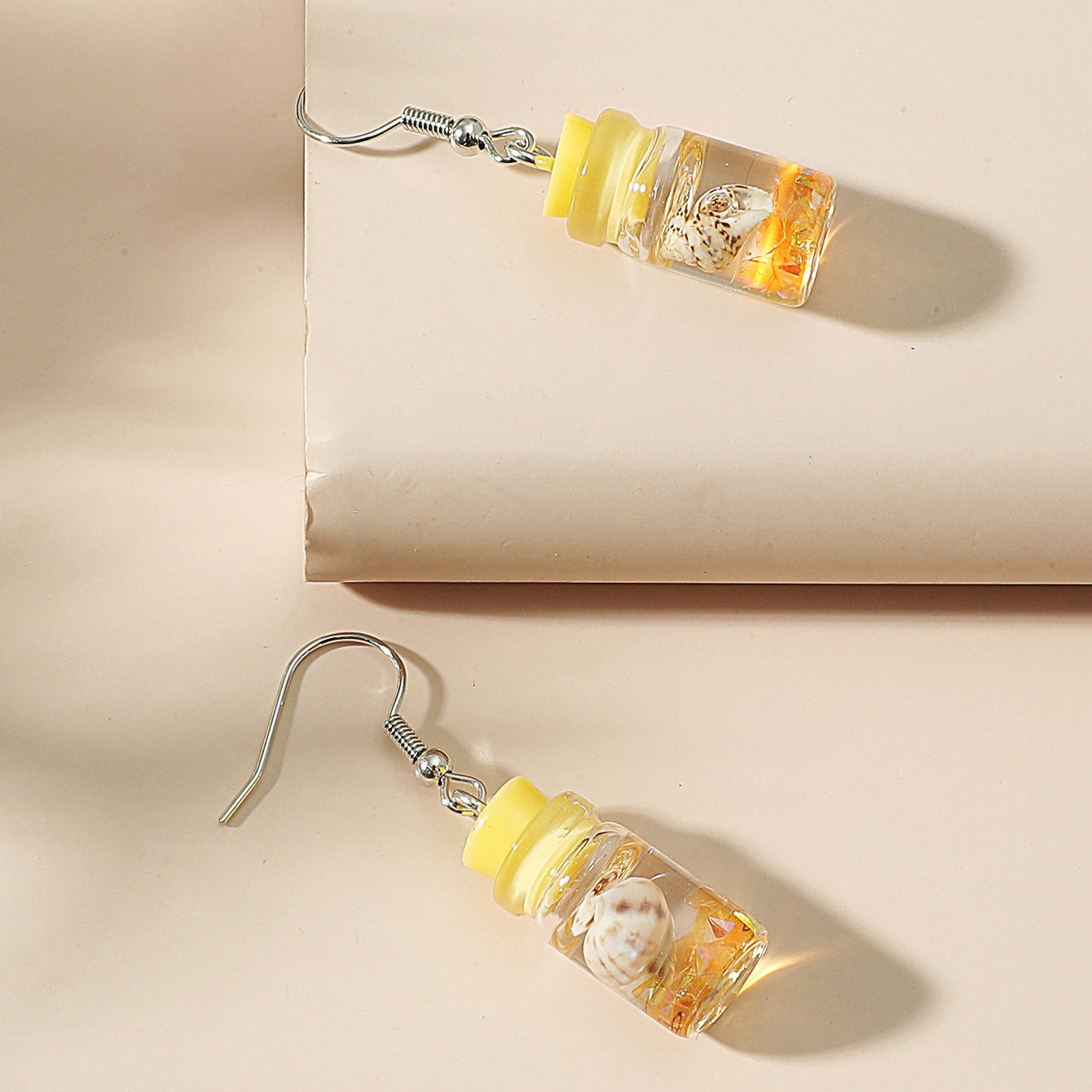 Wholesale Transparent Bottle Creative Fun Resin Earrings