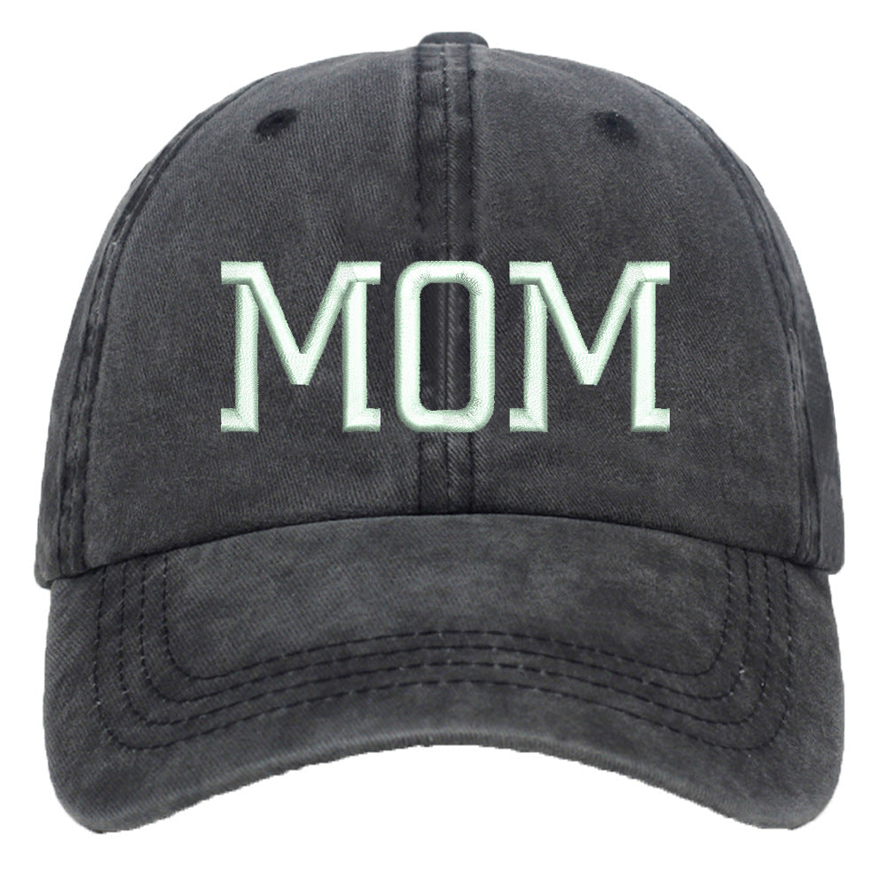 Wholesale Washed Cotton DAD MOM 3D Embroidered Baseball Cap