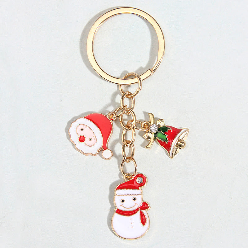 Wholesale 10PCS Christmas Tree Zinc Alloy Keychain