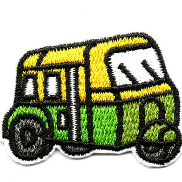 Wholesale Cartoon small car and bus embroidered patch
