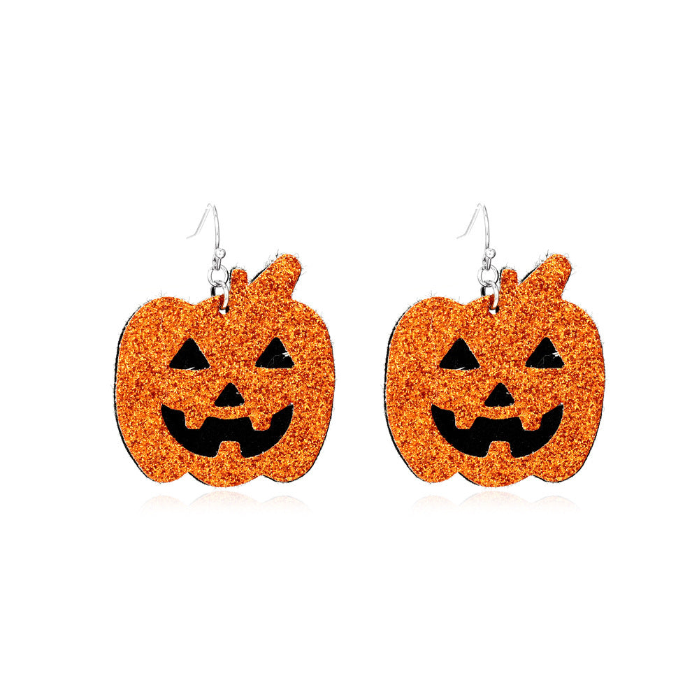 Wholesale Halloween Series Funny Spider Skull Earrings