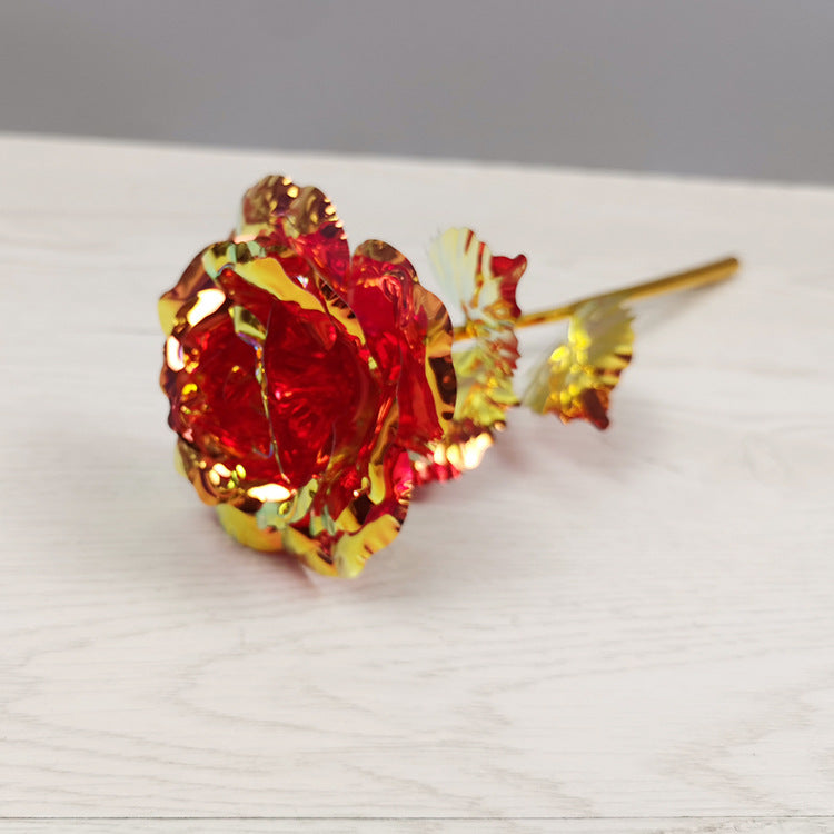 Wholesale Valentine's Day LED Lights 24k Gold Foil Plastic Roses