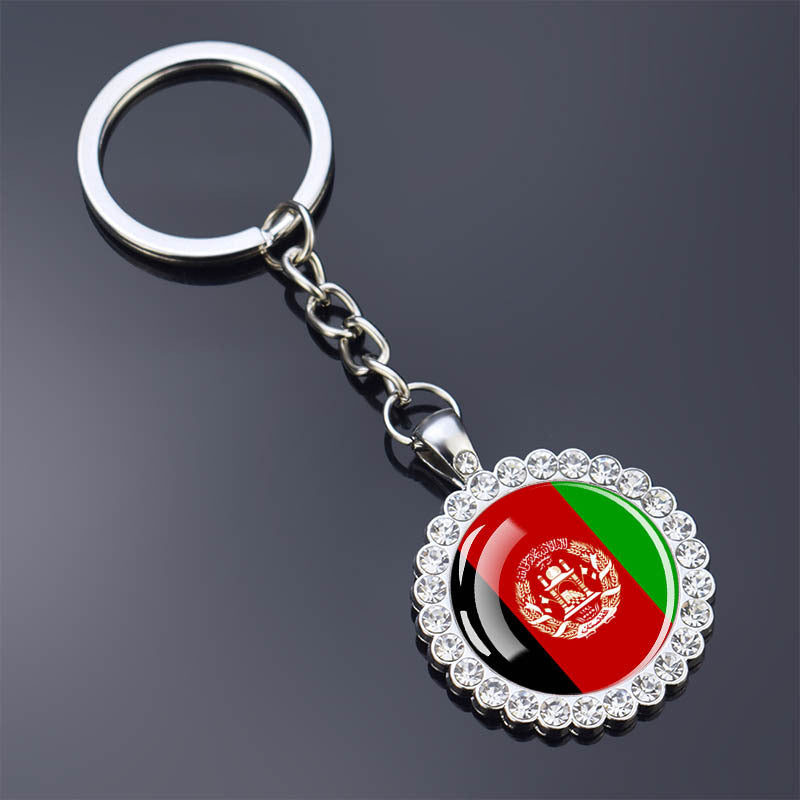 Wholesale of World Flag Alloy Keychains