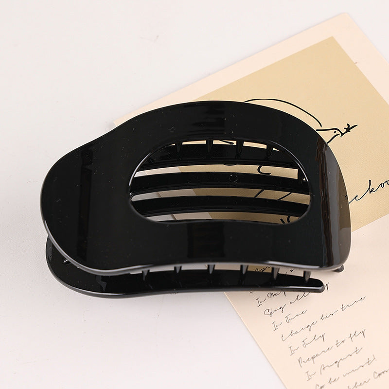 Wholesale New Flat Oval Hairpin Back Head Disc Hair Grab Clip Curved Arc Design Elegant Shark Clip Hair Accessories