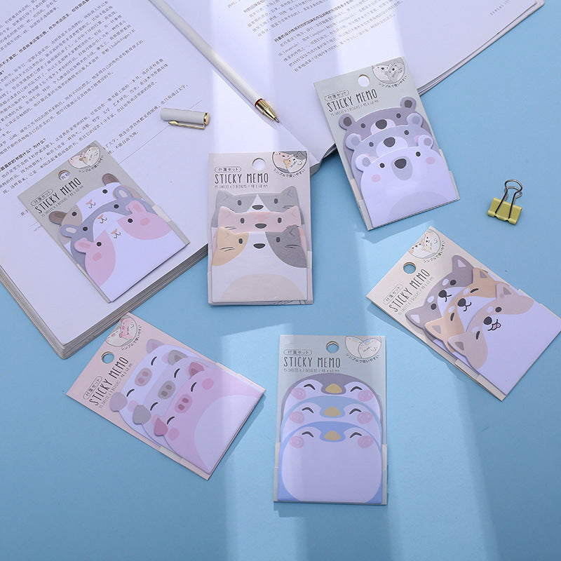 Wholesale 10pcs Super Sticky Cartoon Post-It Notes Cute Set