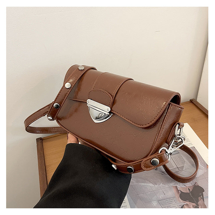 Wholesale PU Lock Buckle Lifting Diagonal Cross Bag