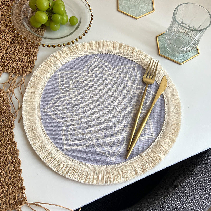 Wholesale Boho Woven Cotton Anti-scalding Placemats