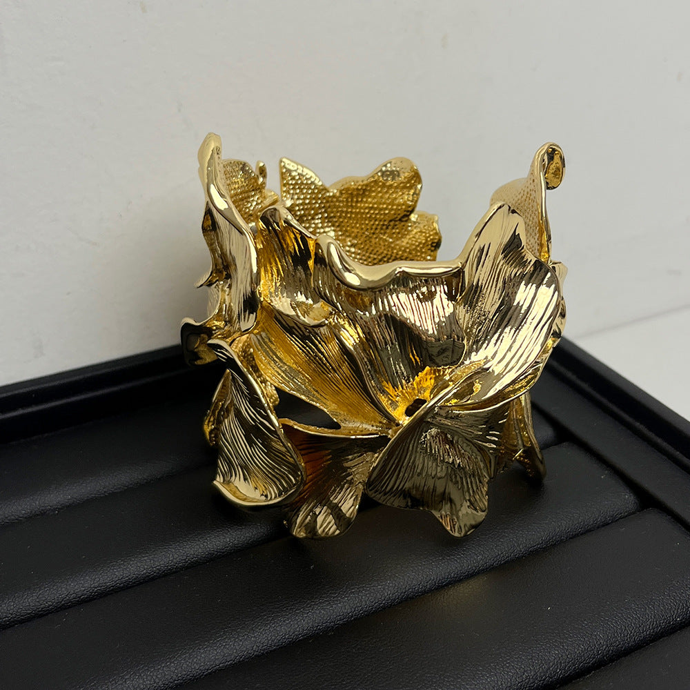 Wholesale Vintage Golden Mosaic Flower Bracelet