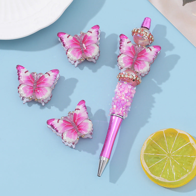 Wholesale 10pcs butterfly pen beads cartoon creative beads