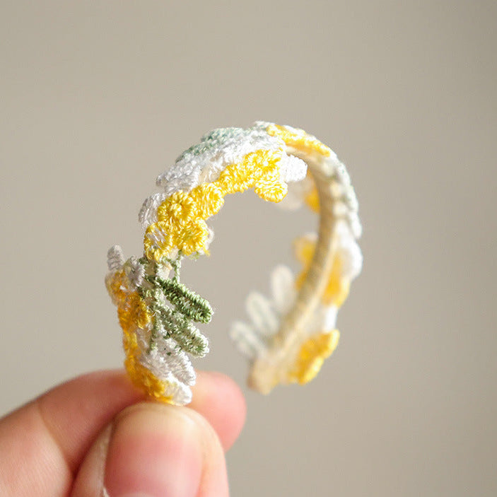 Wholesale Sweet Floral Print BJD Doll Headband Hair Accessory for Everyday Styling