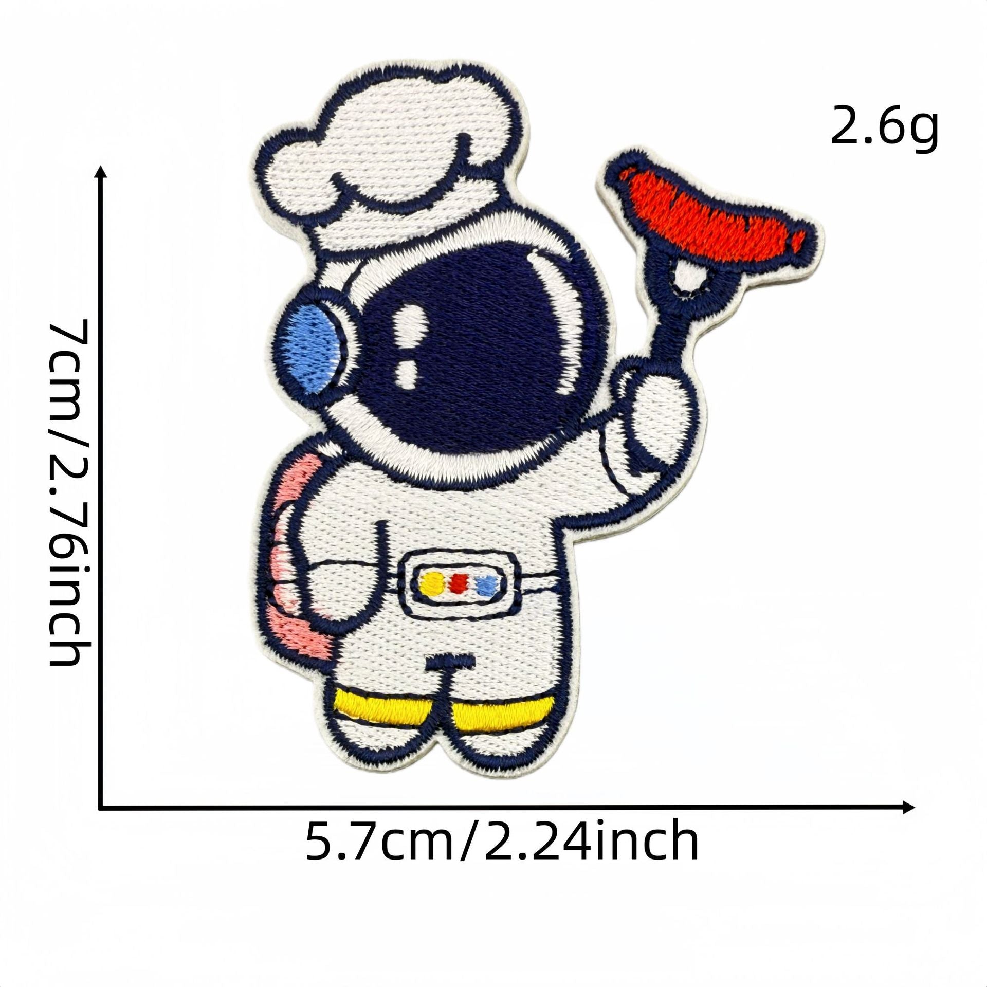 Wholesale Cute Cartoon Astronaut Embroidered Patches Space Series Self Adhesive Clothing Accessory DIY Decor Resale