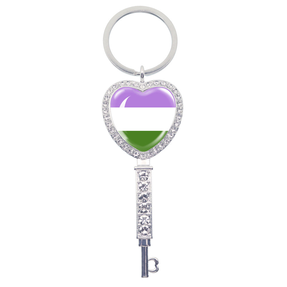 Wholesale LGBT Rainbow Love Metal Keychain