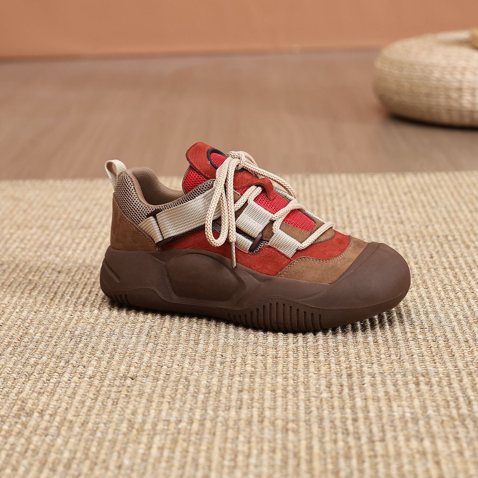 Wholesale 2023 Casual Thick Sole Increased Synthetic Leather Sports Running Shoes