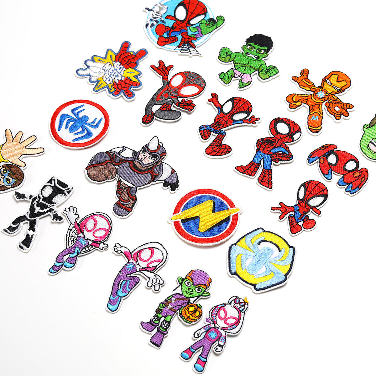 Wholesale Cartoon Embroidered Patches Set 20 Styles Twill Applique For Clothing Coat Bag Decor Boutique Resale Accessory OLY Exclusive