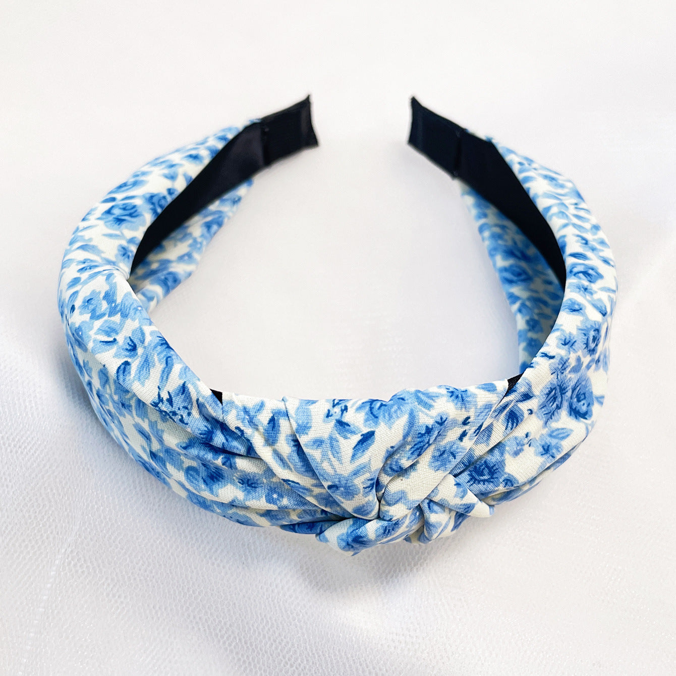 Wholesale Fabric flower cross knot wide edge sweet headband