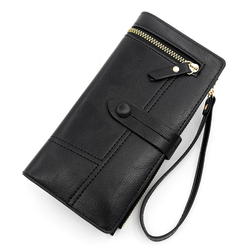 Wholesale PU Long Multi Card Zipper Wallet