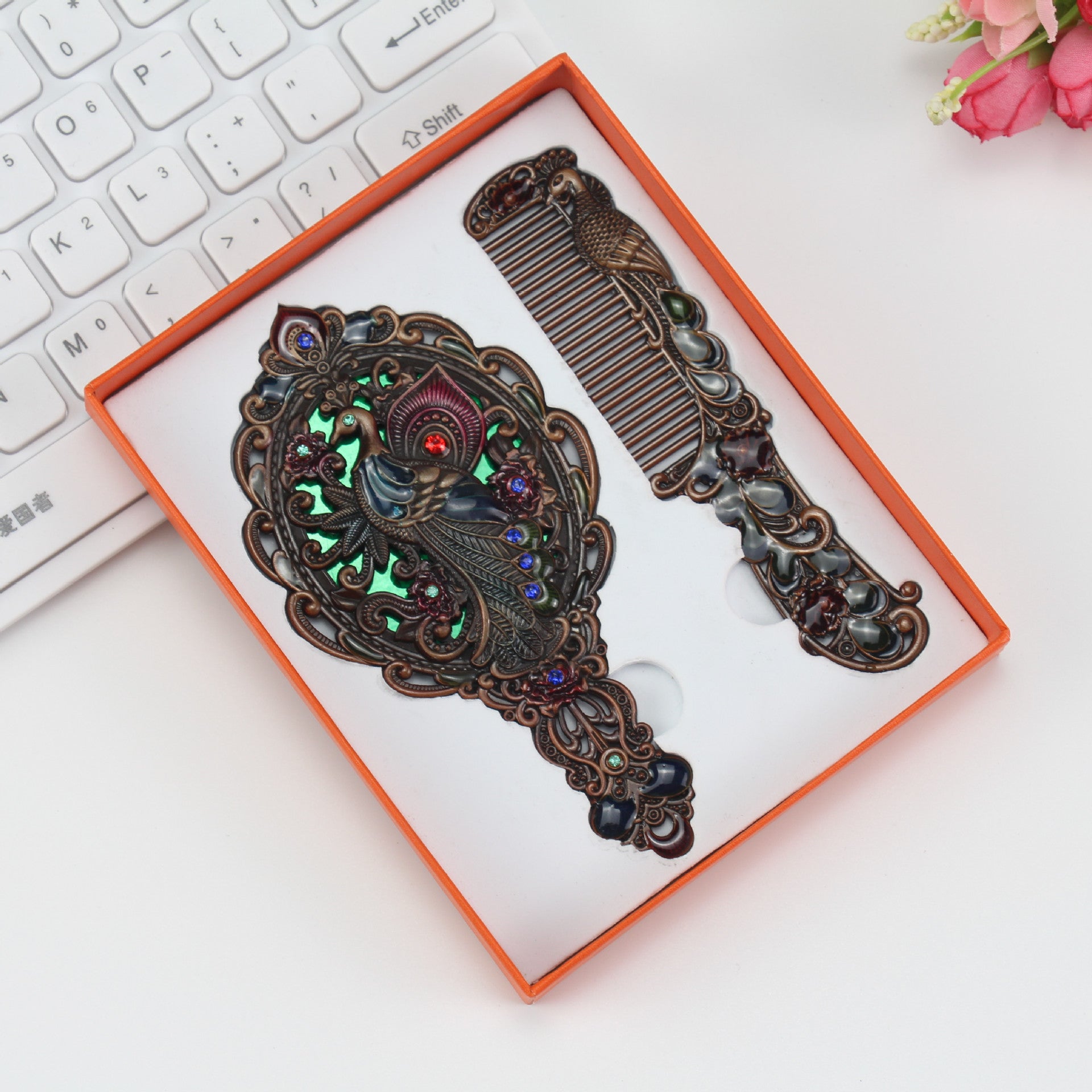 Wholesale Russian Style Retro Peacock Set Mirror