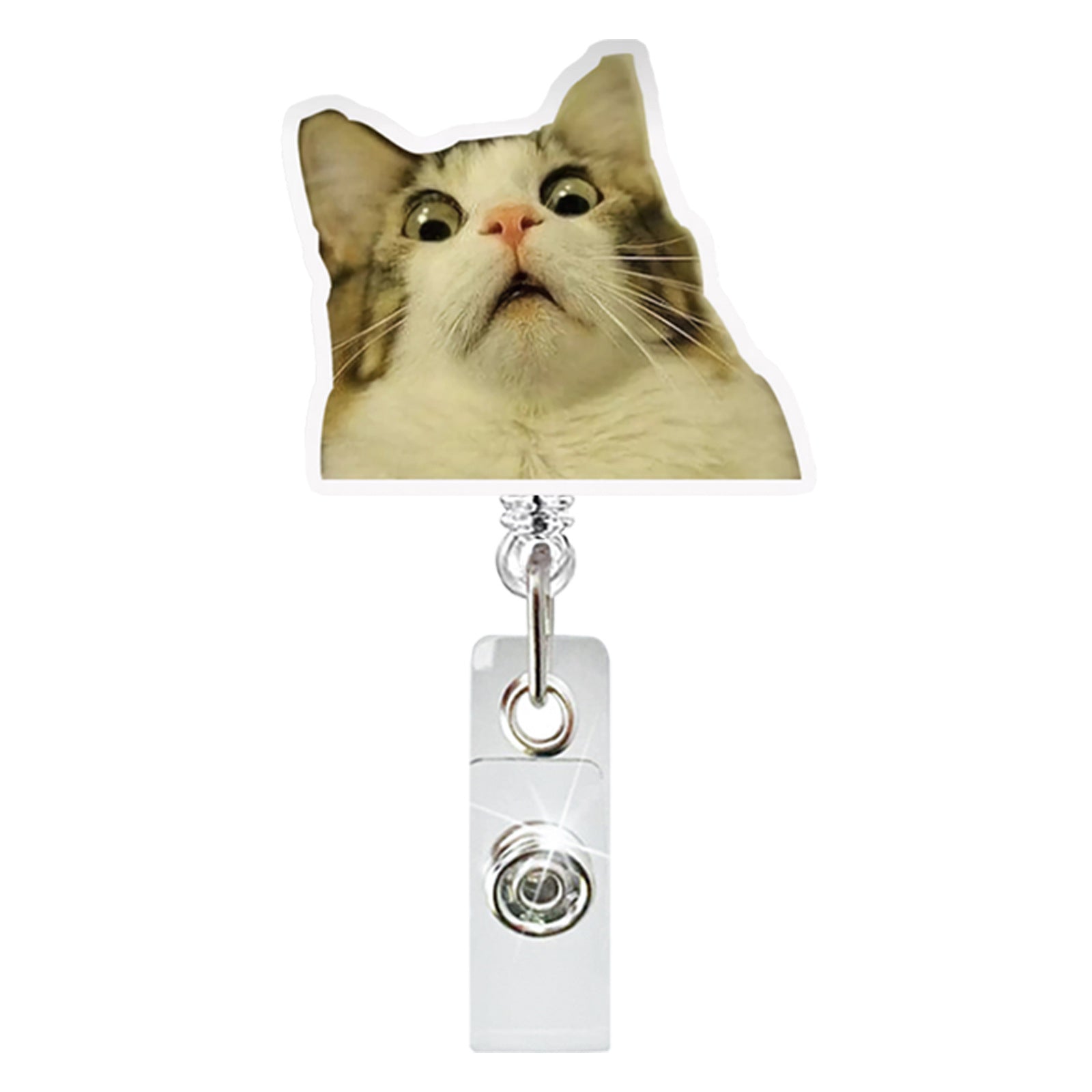 Wholesale Acrylic Retractable Badge Reel Doctor Nurse Keychain Card Easy Pull-up Buckle