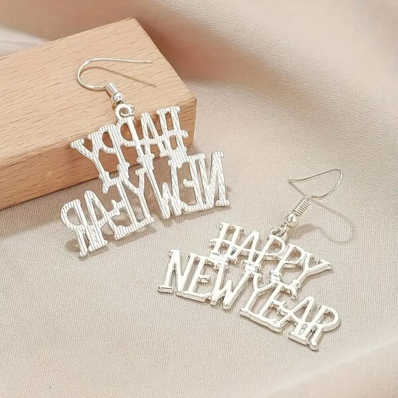 Wholesale Happy New Year Earrings