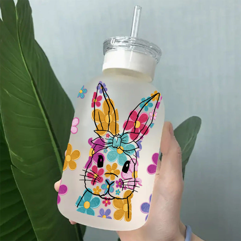 Wholesale Colorful Cartoon Bunny 16oz Cup UV DTF Wraps