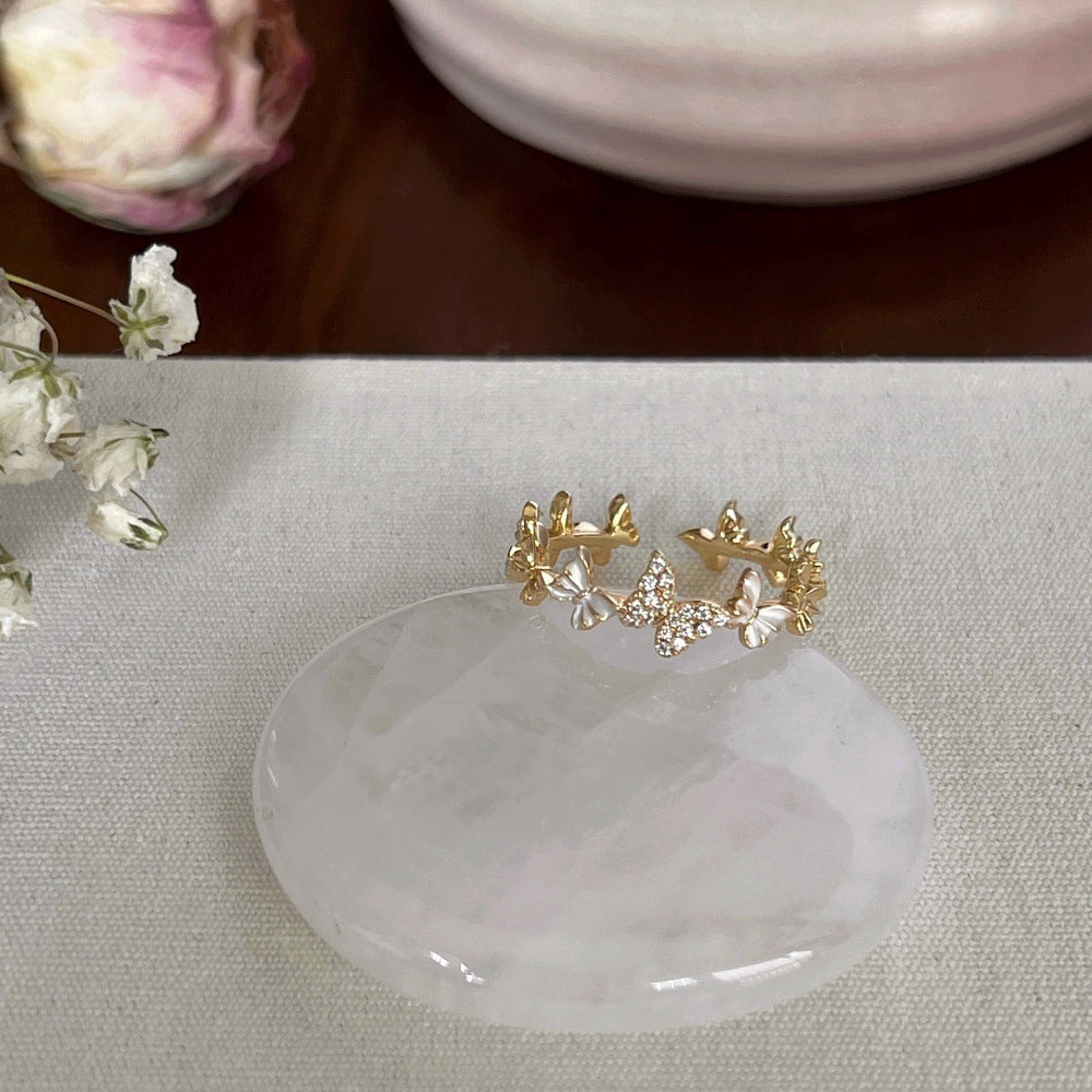 Wholesale Autumn and Winter Flash Diamond Zircon Does Not Fade High-end Luxury Sterling Silver Rings