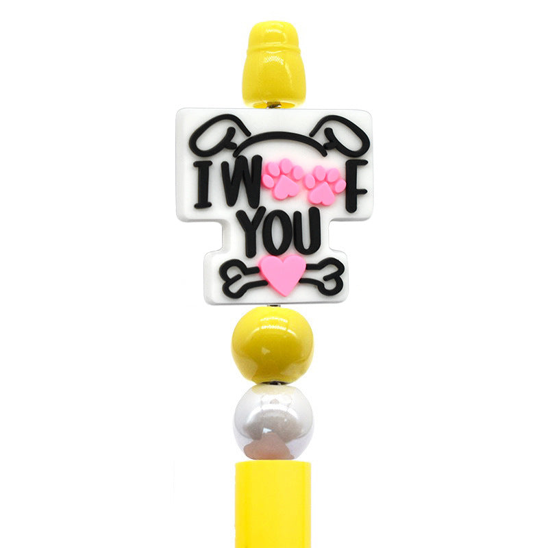 Wholesale Random 100pcs cute colorful dog paw focal beads