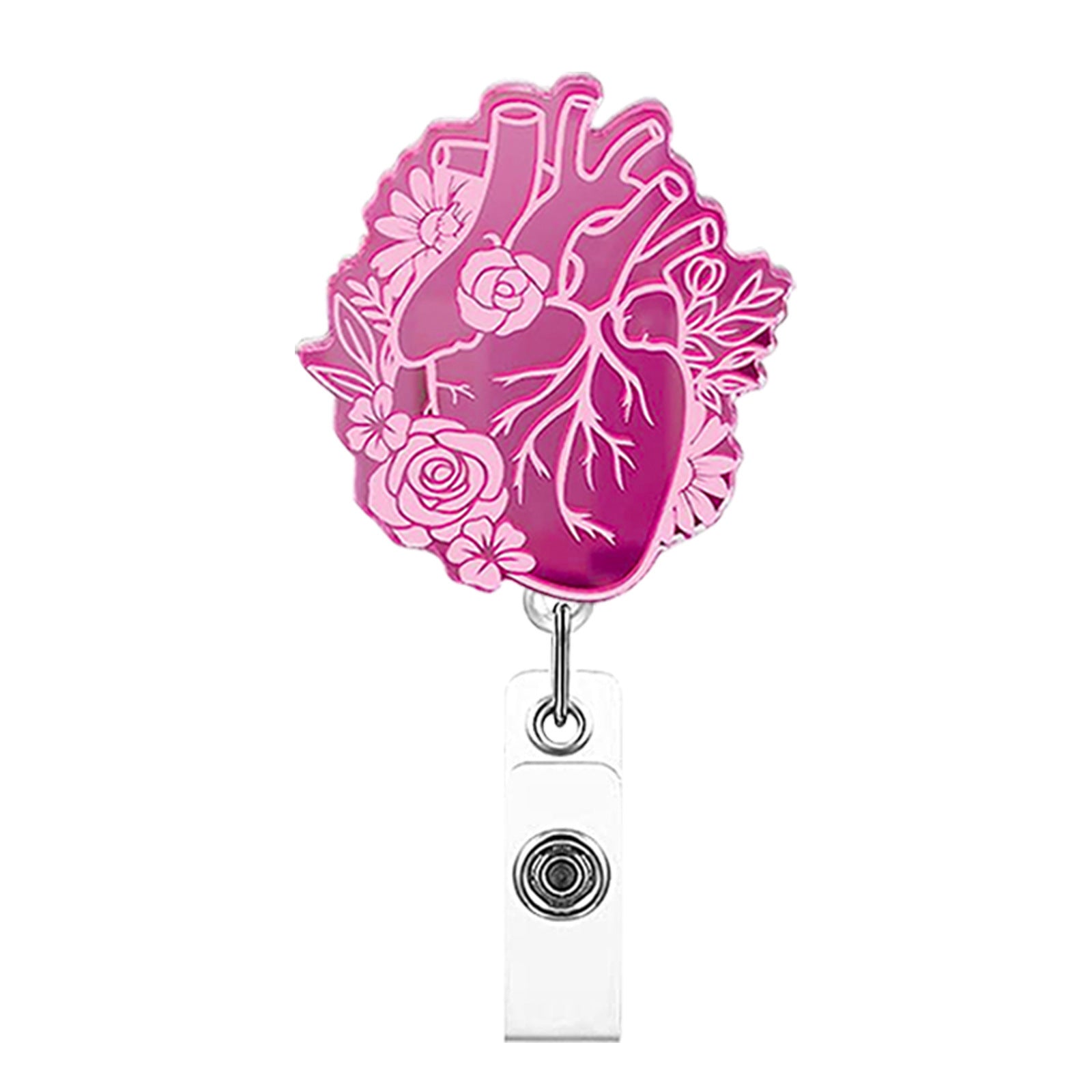 Wholesale Pvc Colorful Acrylic Retractable Badge Holder Easy Pull Keychain