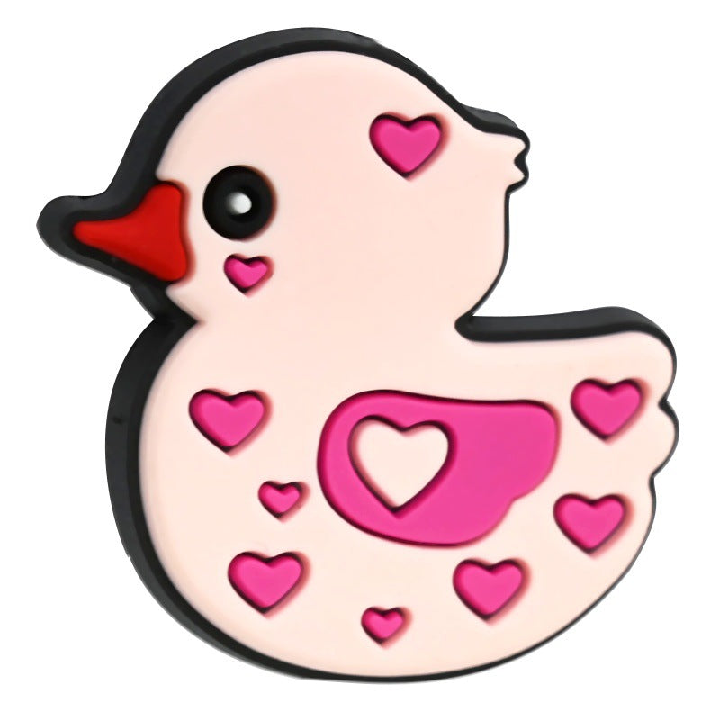 Wholesale Random 100pcs/pack   Cartoon duck beaded  Focal Beads