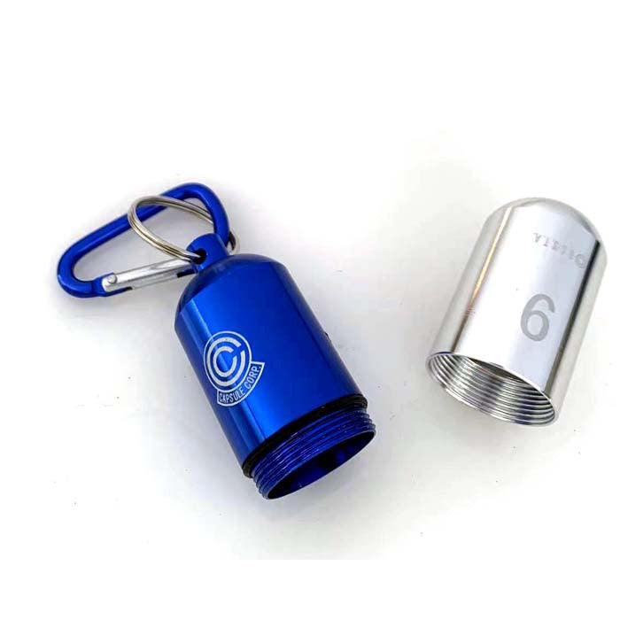 Wholesale Time Capsule Bottle Pill Shape Aluminum Alloy Toothpick Box Keychain