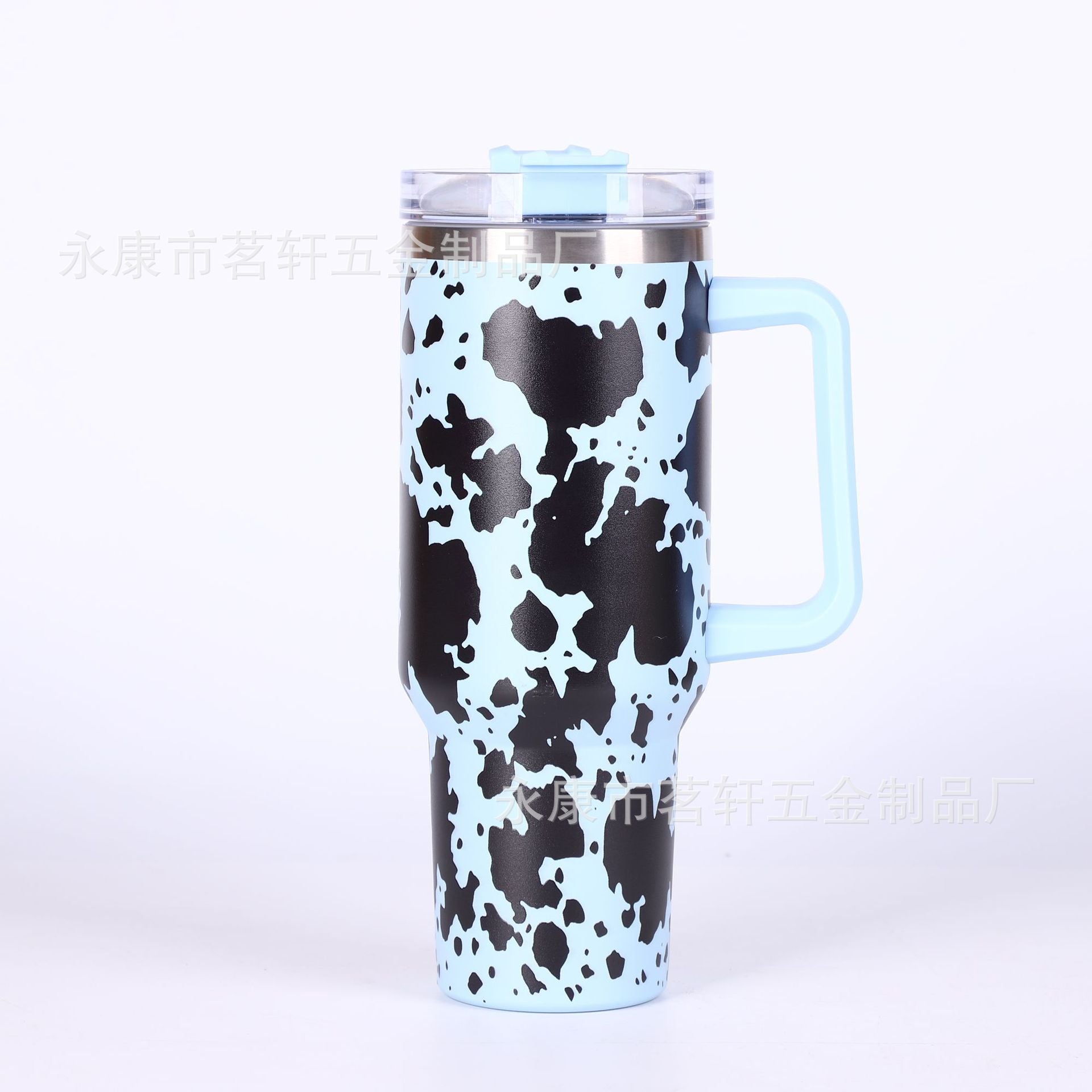 Wholesale Tumbler Cow Pattern Stainless Steel Thermos Cup 40oz with Handle Tumbler Ice Cup