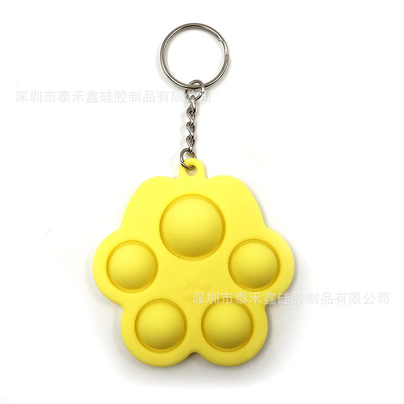 Wholesale Silicone Rodent Killer Keychain Finger Bubble Music Decompression Toys