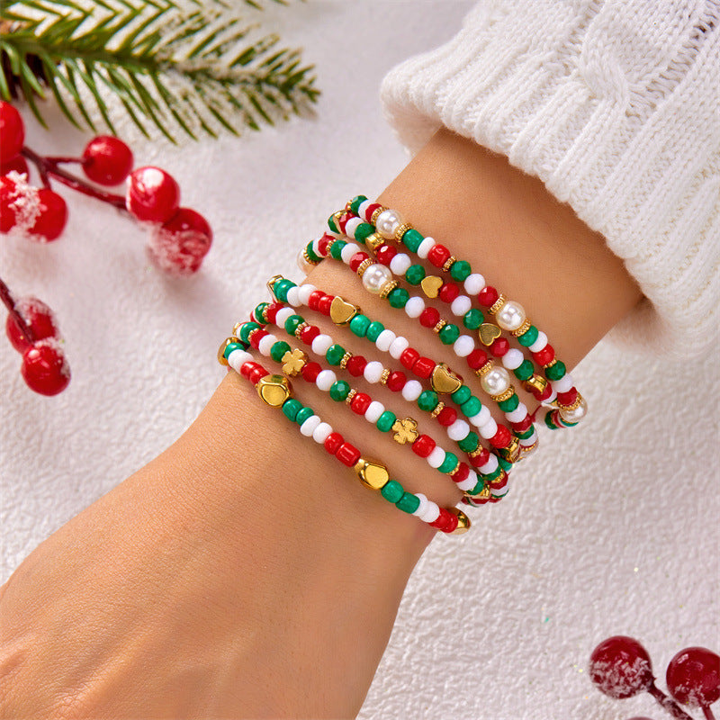 Wholesale Colorful letter seed bead polymer clay crystal Clay Bead bracelet