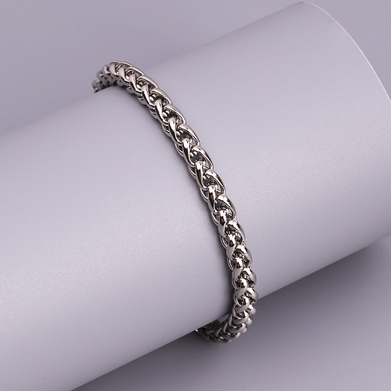 Wholesale Stainless Steel Keel Fashionable and Personalized Hip-hop Titanium Steel Bracelet