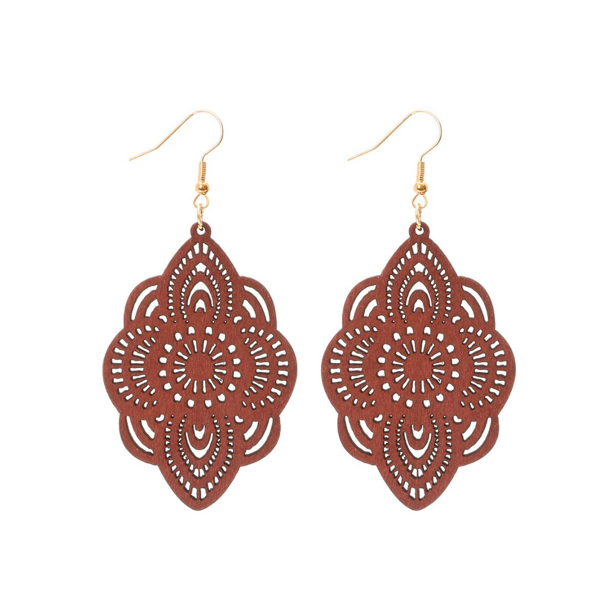 Wholesale Carved Pattern Pendant Vintage Elegant Earrings
