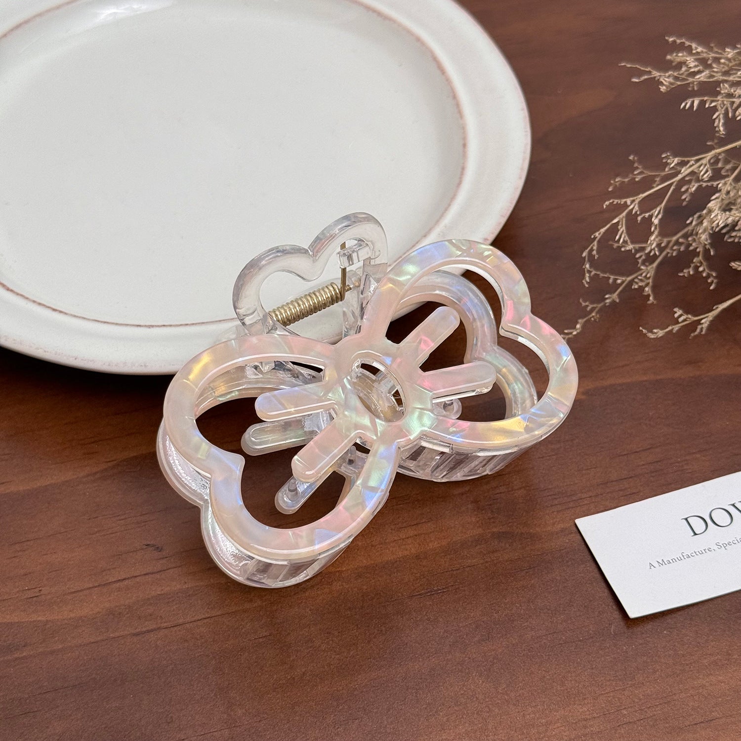 Wholesale Imitation Acetic Acid Cute Hollow Bow Sweet Girl Hairpin