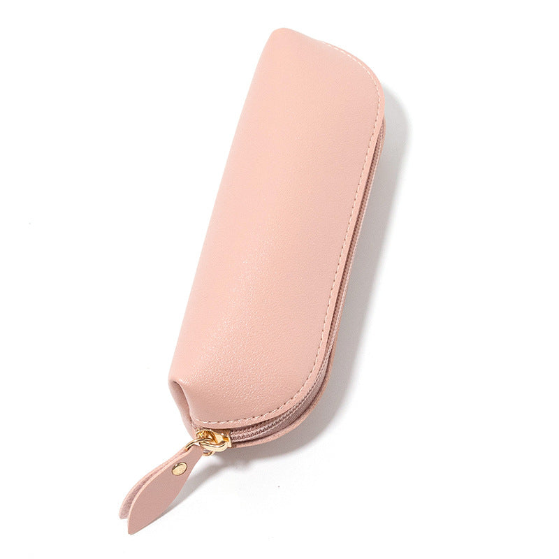 Wholesale College style genuine leather retro leather PU pencil case