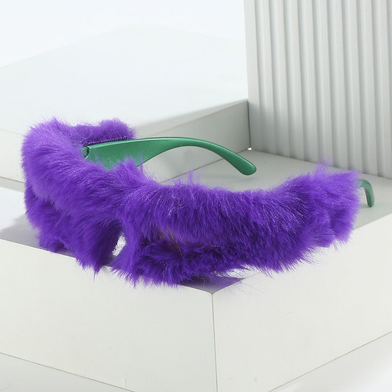 Wholesale Plush Hip Hop Warm Color Sunglasses