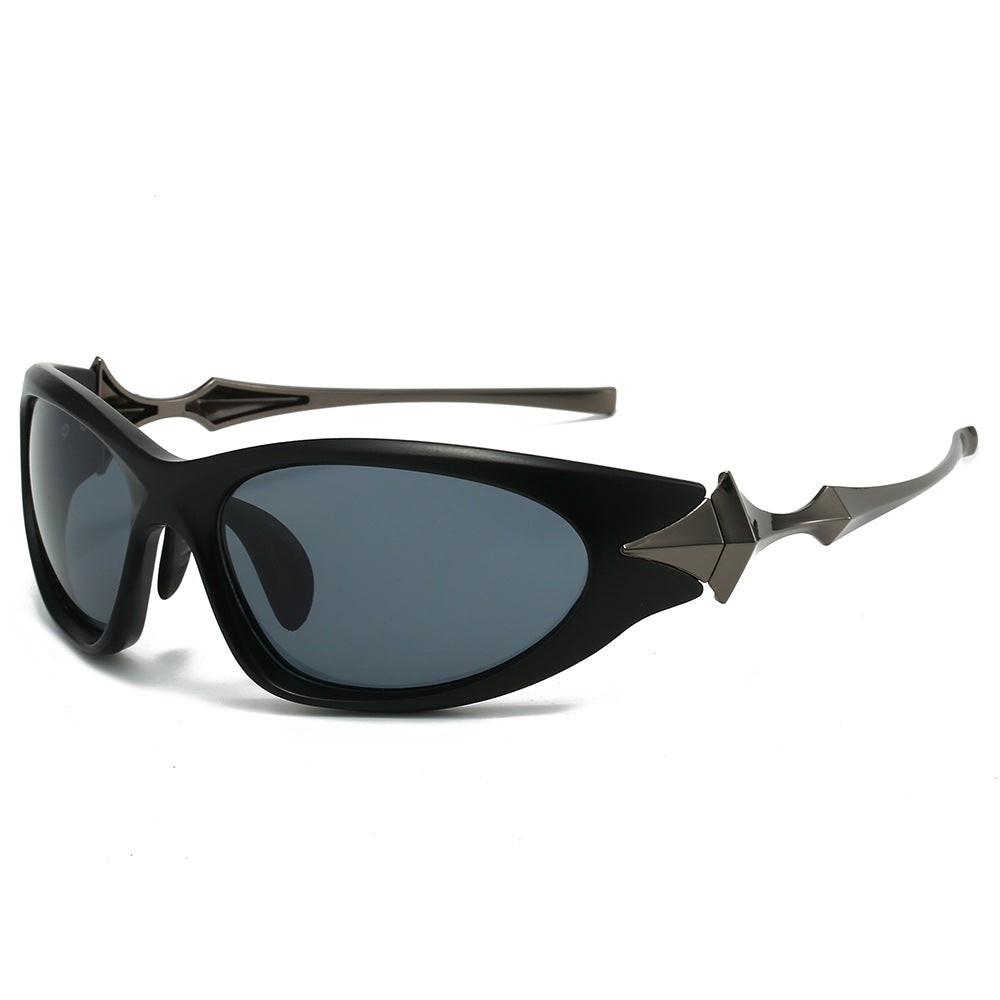 Wholesale Star Y2K Cyberpunk Futuristic Four-pointed Star Sunglasses