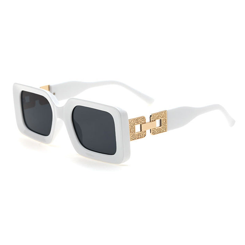 Wholesale Diamond chain rectangular small frame street photography sunglasses