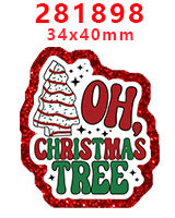 Wholesale Random 30pcs Christmas Cartoon Series Acrylic Flatback