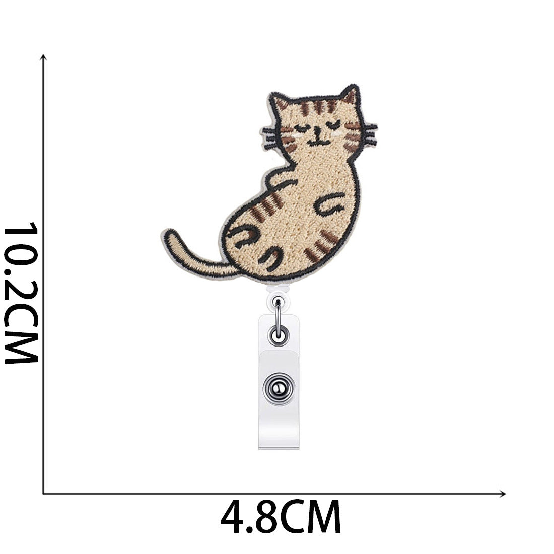 Wholesale Lazy Cat Easy Pull Button Embroidered Cloth Sticker